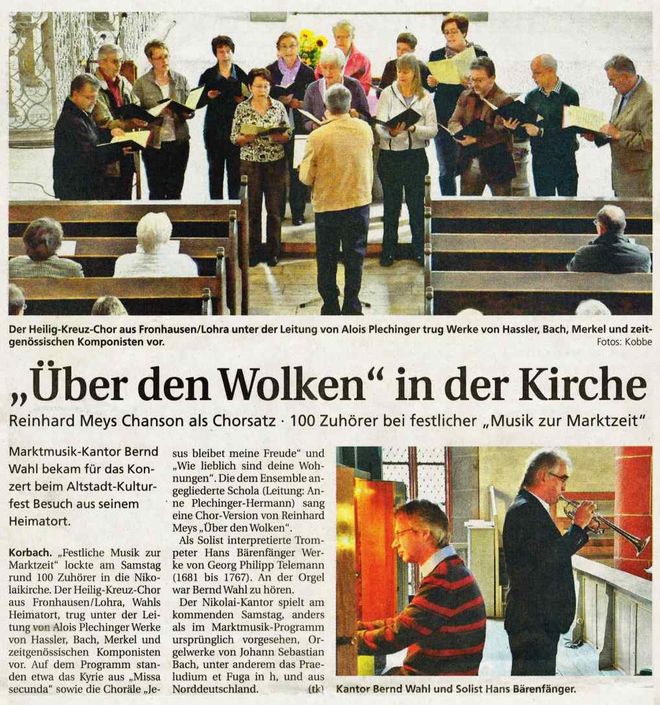 „Über den Wolken" in der Nikolai-Kirche Korbach